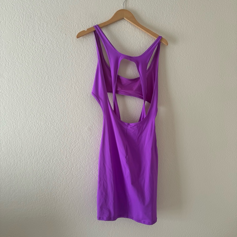 NWT Skims Recycled Swim  Cut Out Tank Dress in Violet - Picture 7 of 8